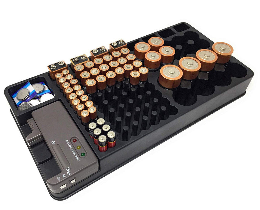 Battery Storage Organiser with Tester from PMD Way with free delivery worldwide
