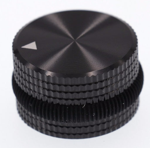 Solid Aluminium Potentiometer Knob 25x15.5mm - Black Ring from PMD Way with free delivery worldwide
