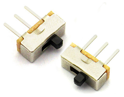 Breadboard-friendly SPDT Slide Switches in packs of 25 from PMD Way with free delivery, worldwide
