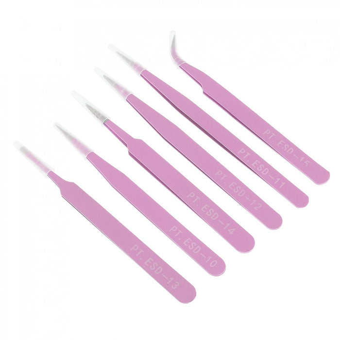 Insulated Stainless Steel Tweezers - Six Pack - Various Colors from PMD Way with free delivery worldwide
