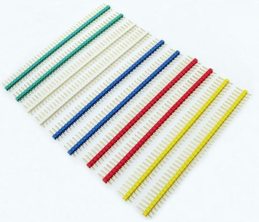 Color Break-away 40x1 Male Header Pins - 10 Pack from PMD Way with free delivery worldwide