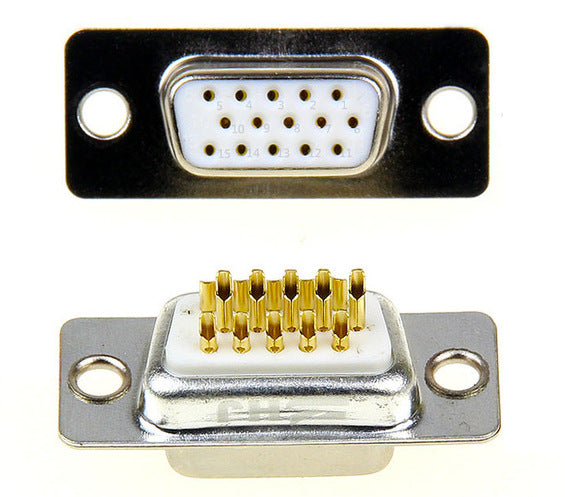 DB15 VGA Solder Type Connectors Optional Metal Backshell from PMD Way with free delivery worldwide