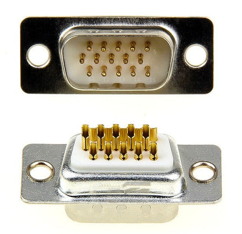 DB15 VGA Solder Type Connectors Optional Metal Backshell from PMD Way with free delivery worldwide