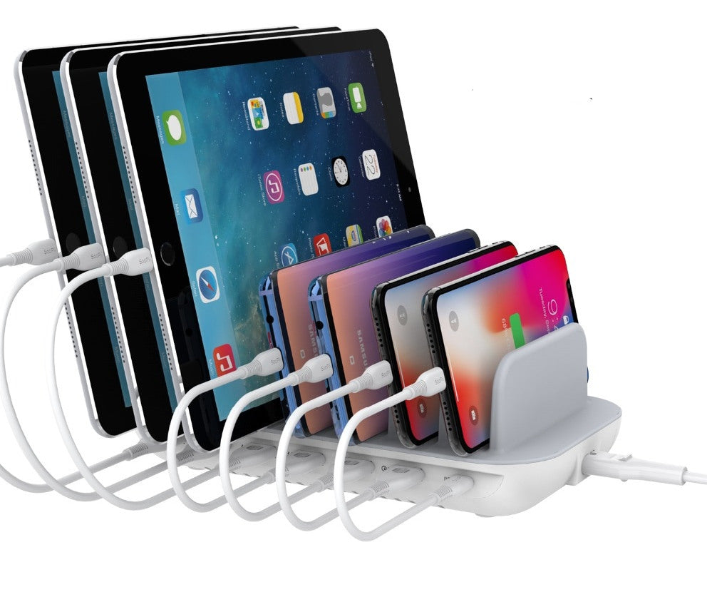 Seven Port USB Charging Station with Quick Charge and Power Delivery from PMD Way with free delivery worldwide