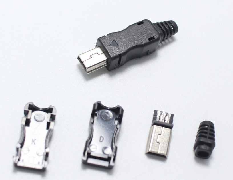 DIY Mini USB 5 Wire Plugs - 10 Pack from PMD Way with free delivery worldwide