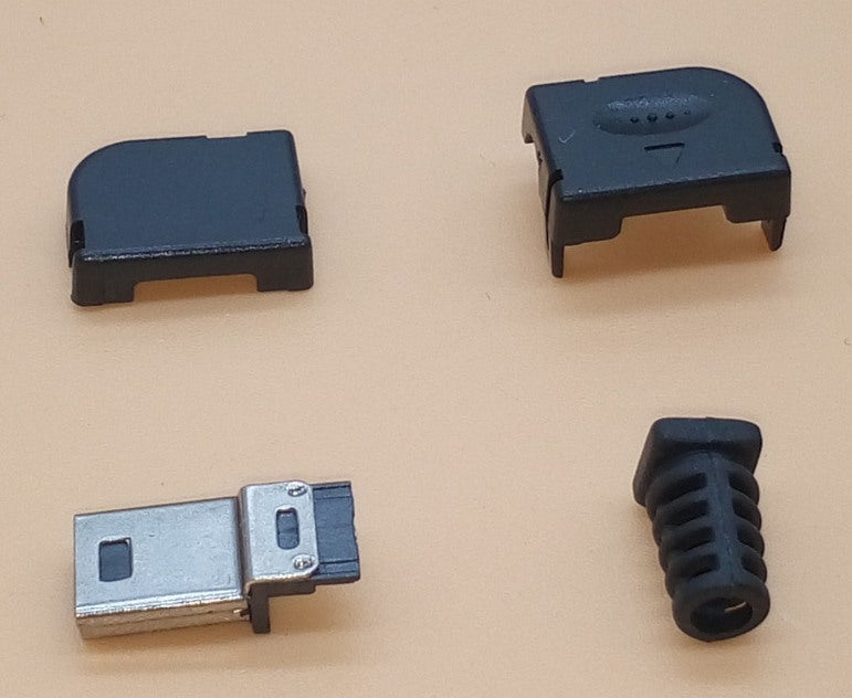 DIY Mini Side-entry USB 5 Wire Plugs - 10 Pack from PMD Way with free delivery worldwide
