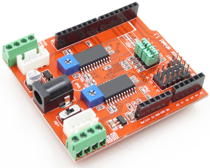 Control two stepper motors with the A3967 Dual Stepper Motor Driver Shield for Arduino from PMD Way with free delivery, worldwide
