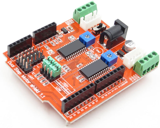 Control two stepper motors with the A3967 Dual Stepper Motor Driver Shield for Arduino from PMD Way with free delivery, worldwide