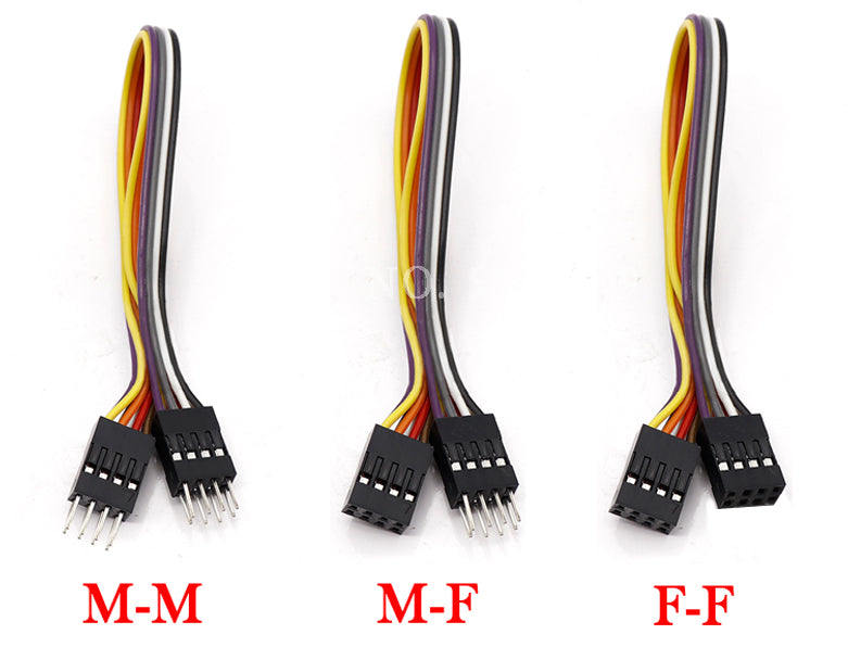 2.54mm 0.1" Pitch Dual Row Jumper Cables - Various Types - 5 Pack — PMD Way