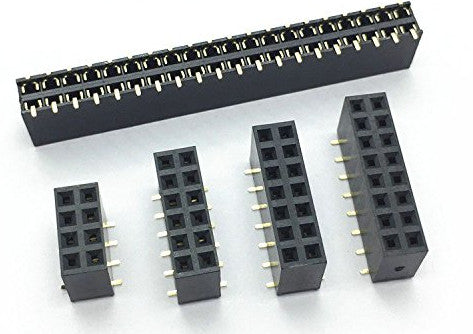 Double Row SMD SMT Female Headers - 100 Pack from PMD Way with free delivery worldwide