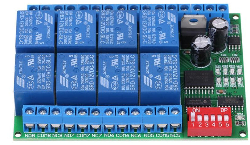 Eight Channel RS485 Relay Module - 12V DC from PMD Way with free delivery worldwide