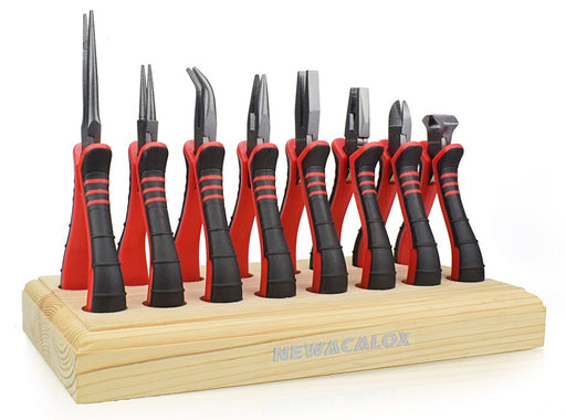 Eight Piece Pliers and Cutters Set with Wooden Stand from PMD Way with free delivery worldwide