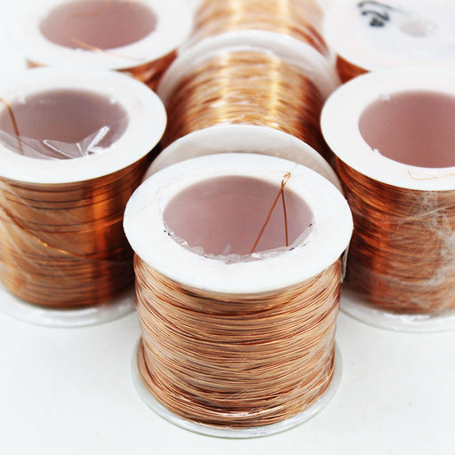 Enameled Copper Magnet Wire - 0.1 to 1mm - 100g Roll from PMD Way with free delivery worldwide