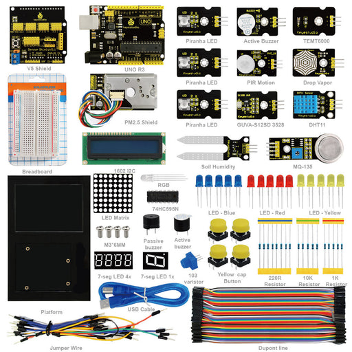 Learn about Environment Monitoring with this great Starter Kit for Arduino from PMD Way with free delivery, worldwide