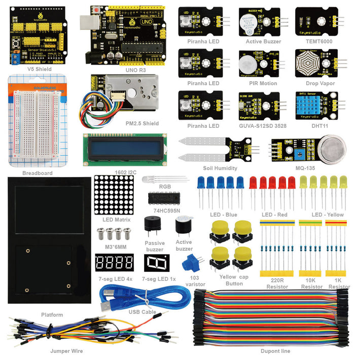 Learn about Environment Monitoring with this great Starter Kit for Arduino from PMD Way with free delivery, worldwide