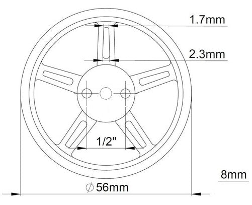FS90R 360 Degree Continuous Rotation Servo and Wheel - Four Pack from PMD Way with free delivery worldwide