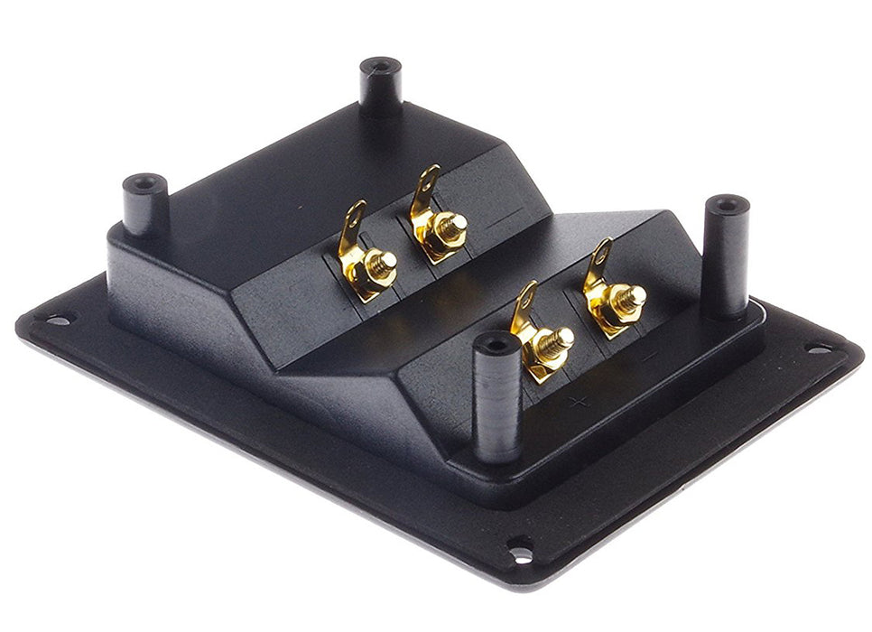 Four Way Way Rectangular Speaker Terminal Binding Posts - Two Pack from PMD Way with free delivery worldwide