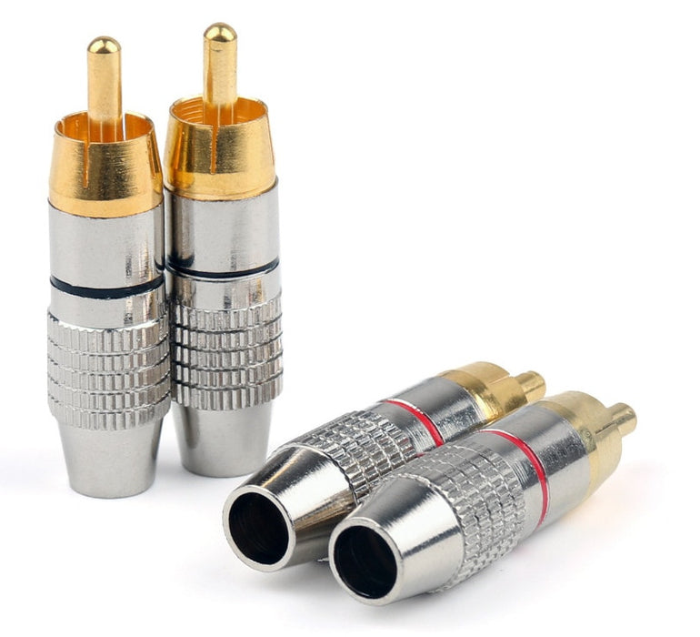 Gold-Plated RCA Plug - 10 Pack from PMD Way with free delivery worldwide