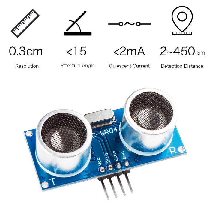 Ultrasonic Distance Sensor Module HC-SR04 2~450 cm - Ten Pack from PMD Way with free delivery worldwide