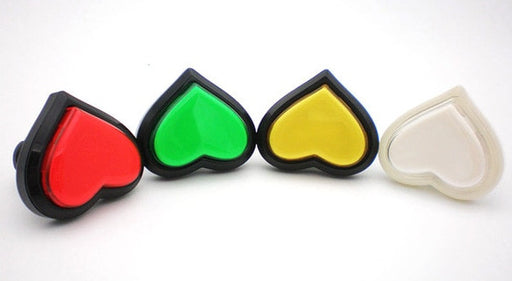 Heart-shaped LED Illuminated Arcade Buttons from PMD Way with free delivery worldwide