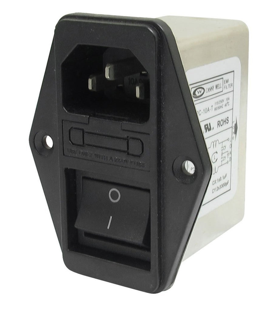 Emi Spring Socket Switched IEC Socket with EMI Filter and Fuse Holder — PMD Way