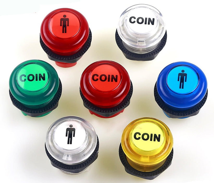 30mm LED Illuminated One Player Two Player Coin Arcade Buttons from PMD Way with free delivery worldwide