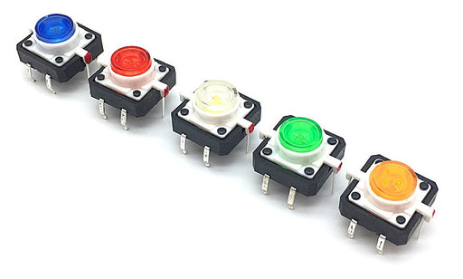 Illuminated LED Tactile Buttons in packs of ten from PMD Way with free delivery worldwide