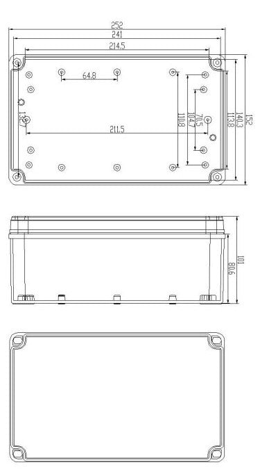 ABS Plastic IP67 Waterproof Junction Box 250 x 150 x 100mm from PMD Way with free delivery worldwide