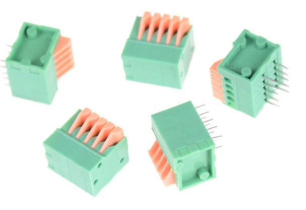 KF141R Wire to Board Spring Connector Terminal Blocks - 2.54mm Pitch - 5 Pack from PMD Way with free delivery worldwide