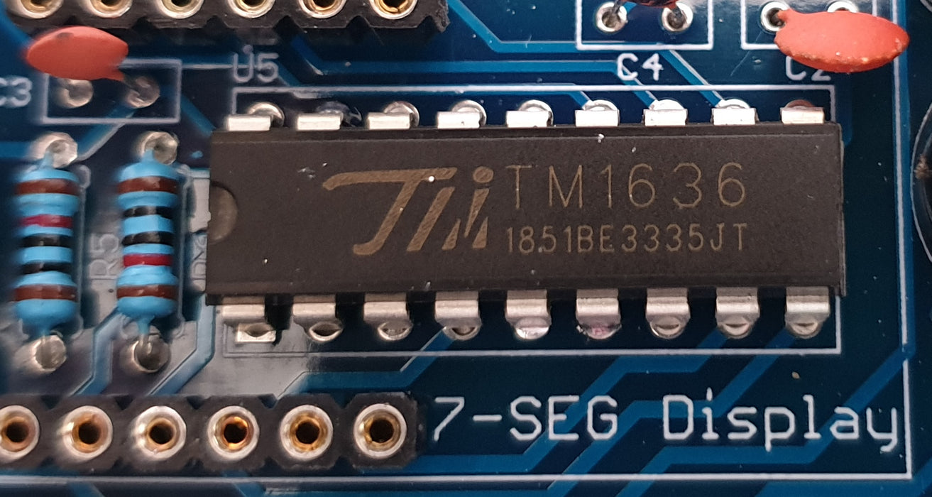 TM1636 Numerical LED Display Driver ICs in packs of five from PMD Way with free delivery worldwide