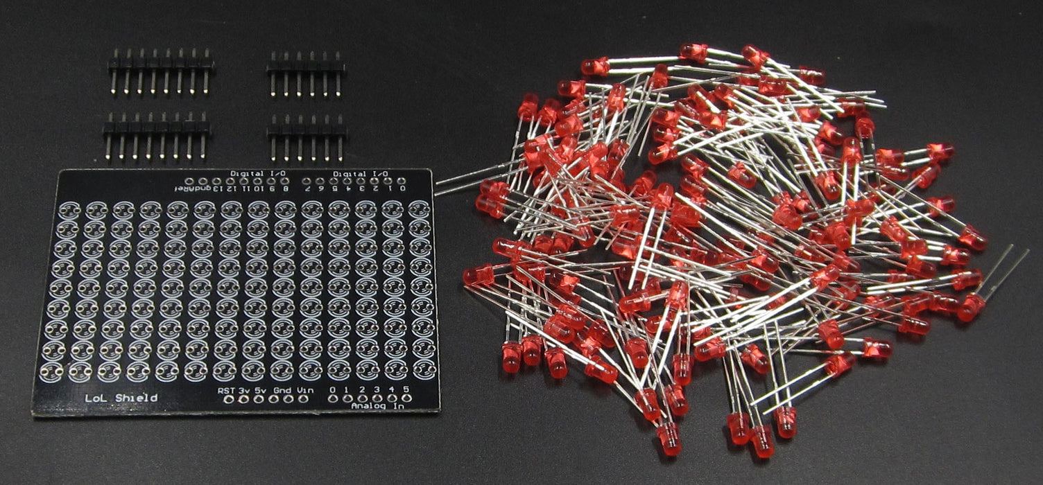 Create stunning LED effects with the LoL Red LED Matrix Shield Kit for Arduino from PMD Way with free delivery, worldwide