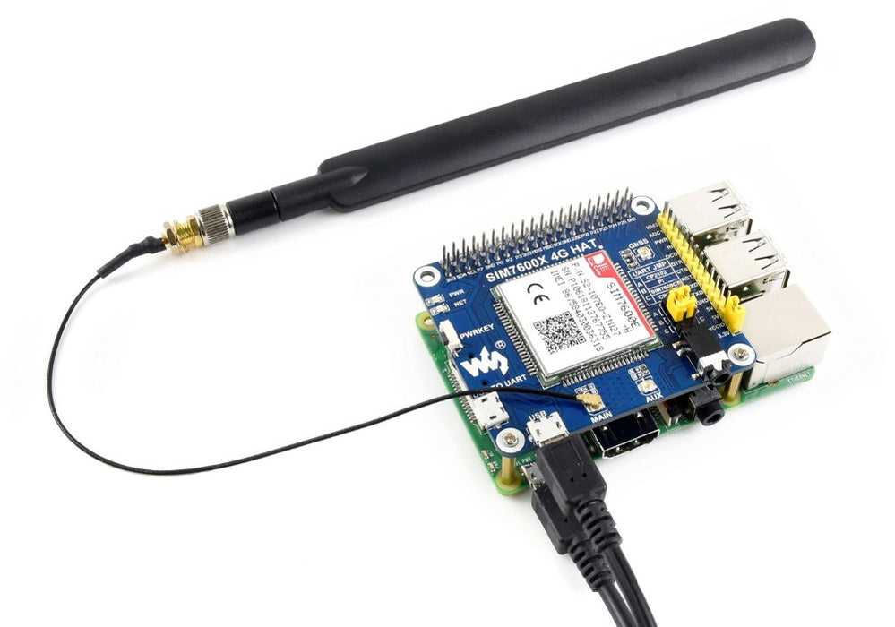 Sim7600x Rpi Hat SIM7600 LTE 4G/3G/2G/GSM/GPRS/GNSS HAT for Raspberry Pi — PMD Way