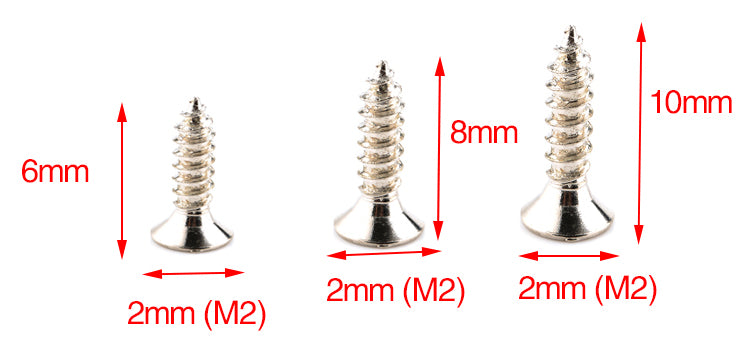 M2 Flat Head Screws - Various Lengths - 100 Pack from PMD Way with free delivery worldwide