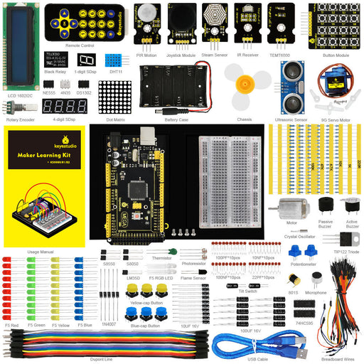 Get started with Arduino now using the Mega Maker Starter Kit for Arduino from PMD Way with free delivery, worldwide