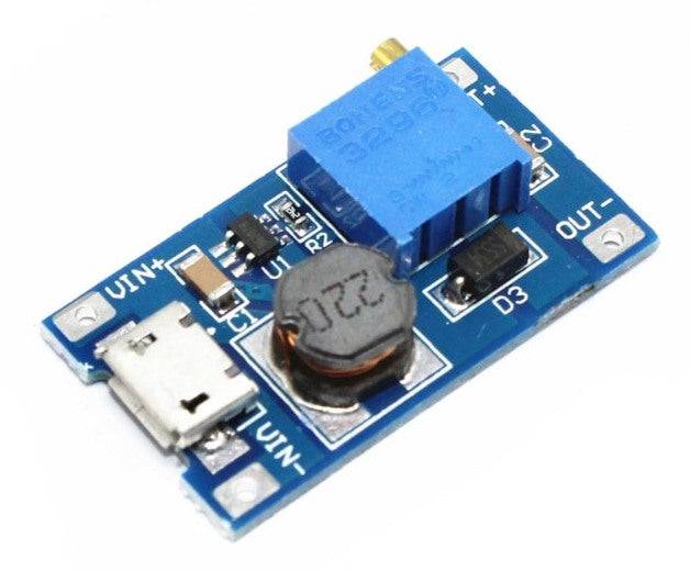 Boost Module DC-DC Adjustable Boost Module with micro USB input 2-24V to 5-28V — PMD Way