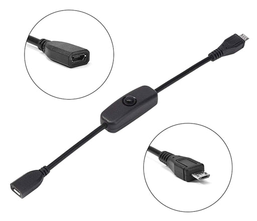 Micro USB Extension Cable with Power Switch from PMD Way with free delivery worldwide