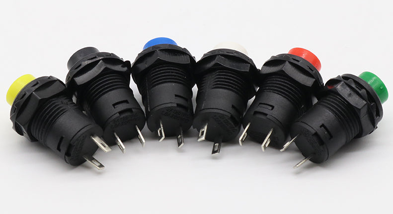 12mm Momentary Pushbutton - Various Colors in packs of ten from PMD Way with free delivery worldwide