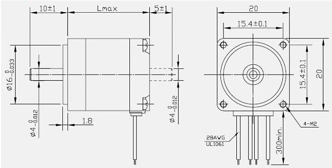 NEMA 8 Size Mini Stepper Motor - 200 Steps