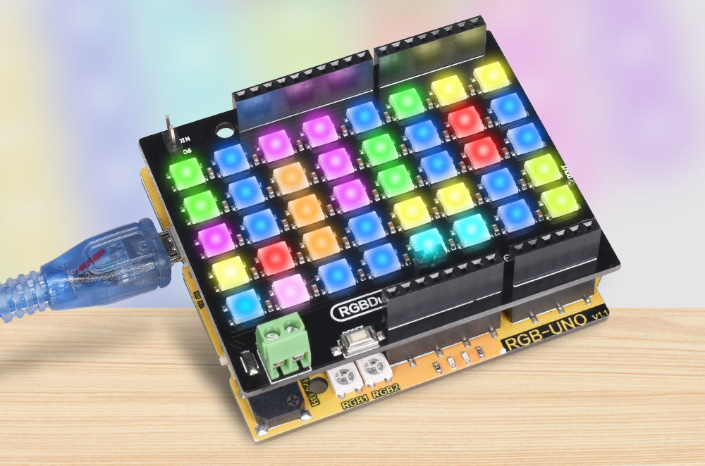 Incredible value "NeoPixel"-type Addressable RGB LED Matrix Shield for Arduino from PMD Way with free delivery, worldwide