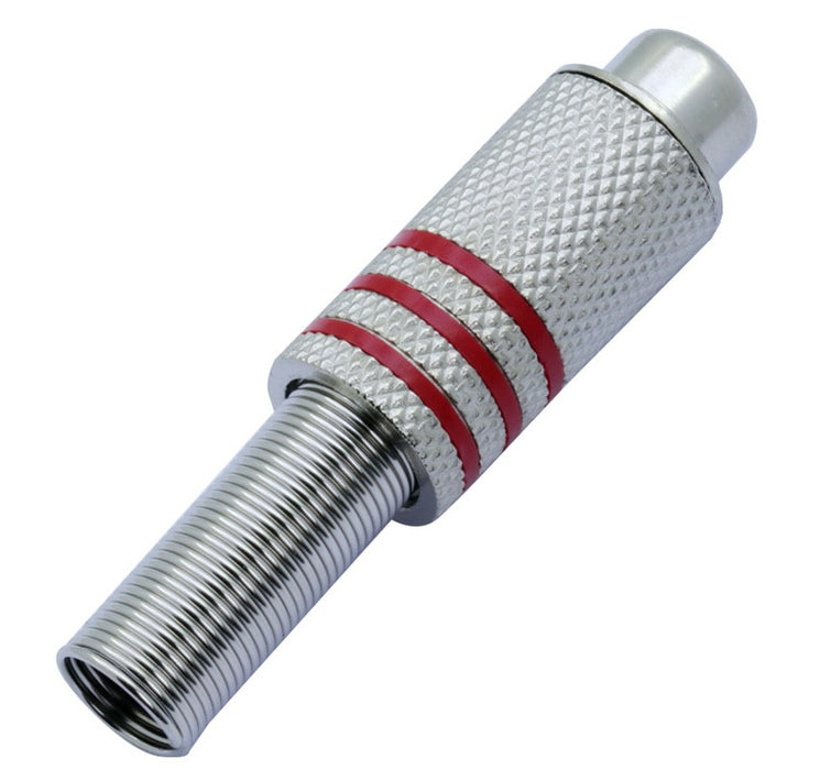 Nickel-Plated Metal Spring RCA Sockets - 10 Pack from PMD Way with free delivery worldwide