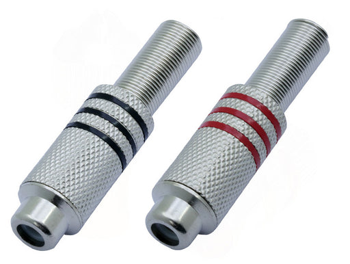 Nickel-Plated Metal Spring RCA Sockets - 10 Pack from PMD Way with free delivery worldwide