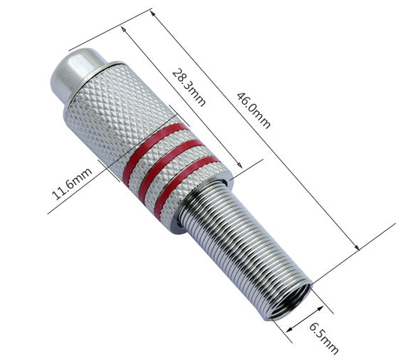 Nickel-Plated Metal Spring RCA Sockets - 10 Pack from PMD Way with free delivery worldwide