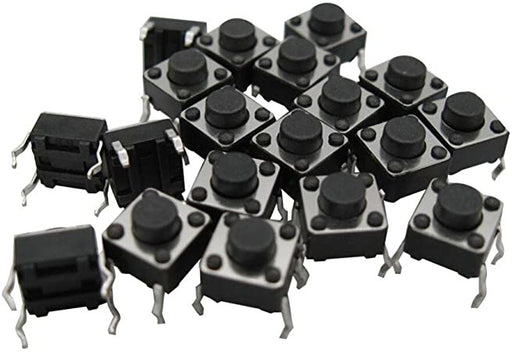 Normally Closed 6 x 6 x 4.3 Tactile Buttons in packs of 100 from PMD Way with free delivery worldwide