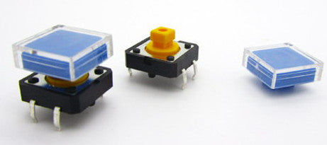 Omron B3F Tactile Buttons with Removable Cap in packs of 20 from PMD Way with free delivery worldwide