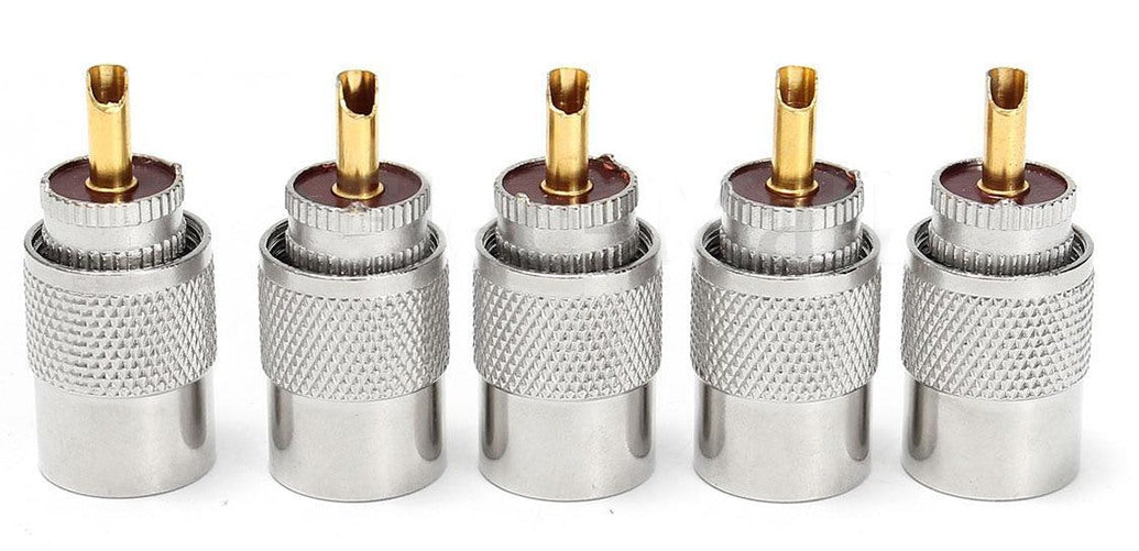PL259 Solder Connector - 5 Pack from PMD Way with free delivery worldwide