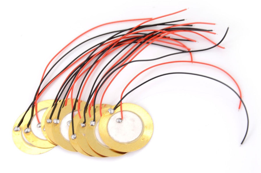 Prewired Piezo Ceramic Disc Element 27mm - 100 Pack — PMD Way