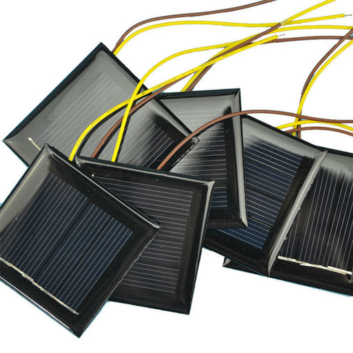 Prewired 2V 130mA Solar Panels in packs of 10 from PMD Way with free delivery worldwide