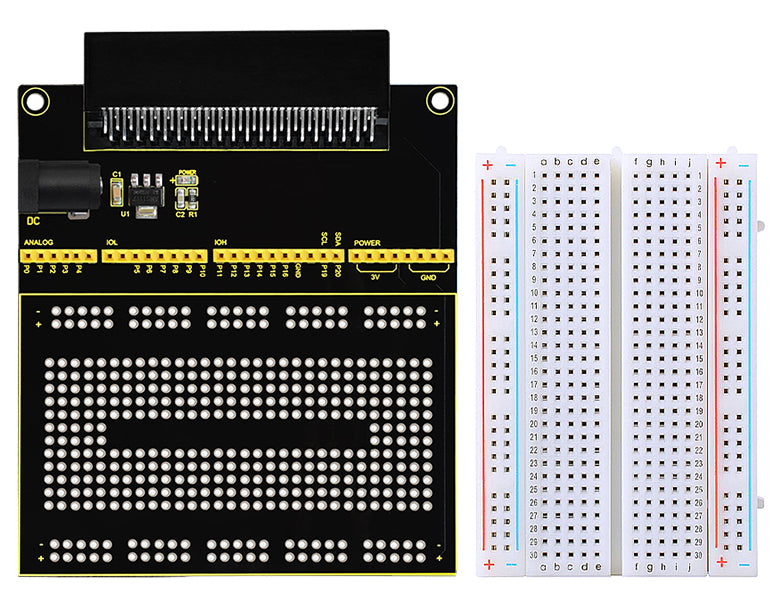 Experiment and build circuits using the Prototyping Module and Solderless Breadboard for BBC micro:bit with free delivery, worldwide