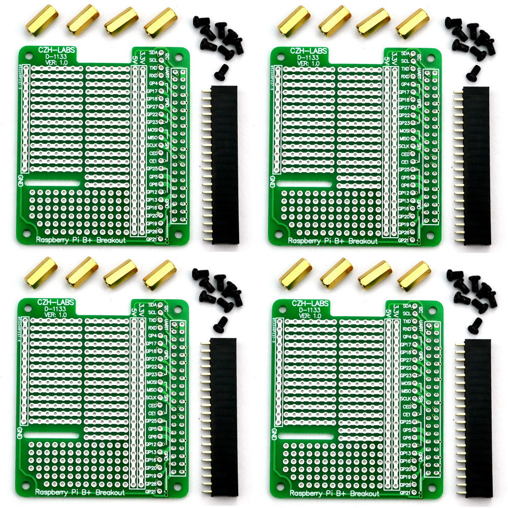 Prototype HAT Kits for Raspberry Pi in packs of four from PMD Way with free delivery worldwide