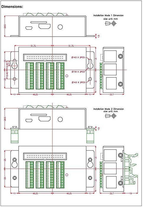 Raspberry Pi Screw Terminal DIN Rail Enclosure from PMD Way with free delivery worldwide
